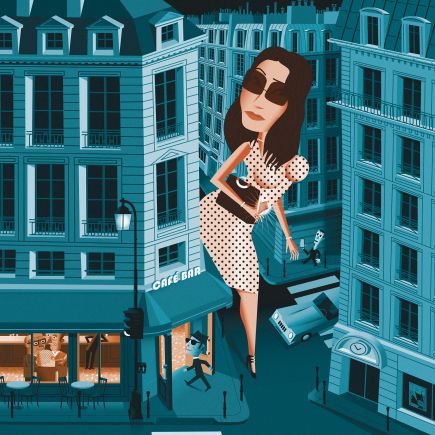 dessin de Kim Kardashian par Rocco