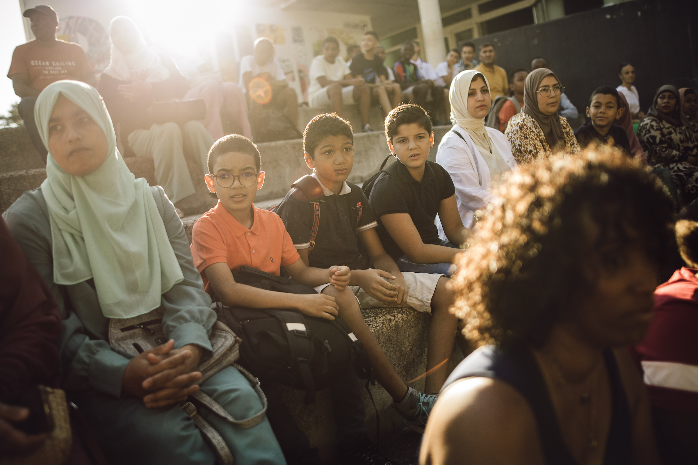 réunion de rentrée des élèves et des parents au collège Jacques-Prévert de Marseille