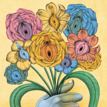 bouquet de fleurs en forme de vulves