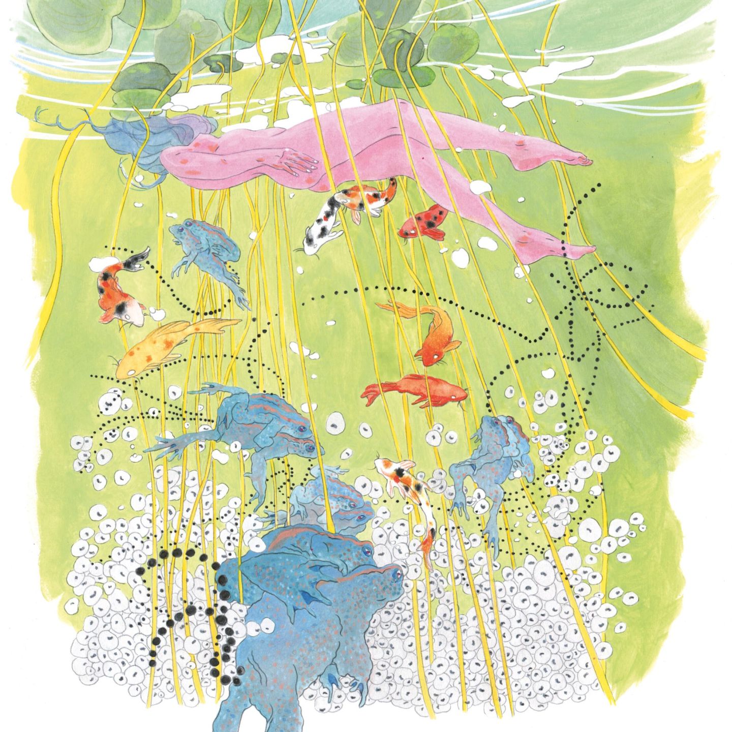 dessin onirique de nature et de sexualité