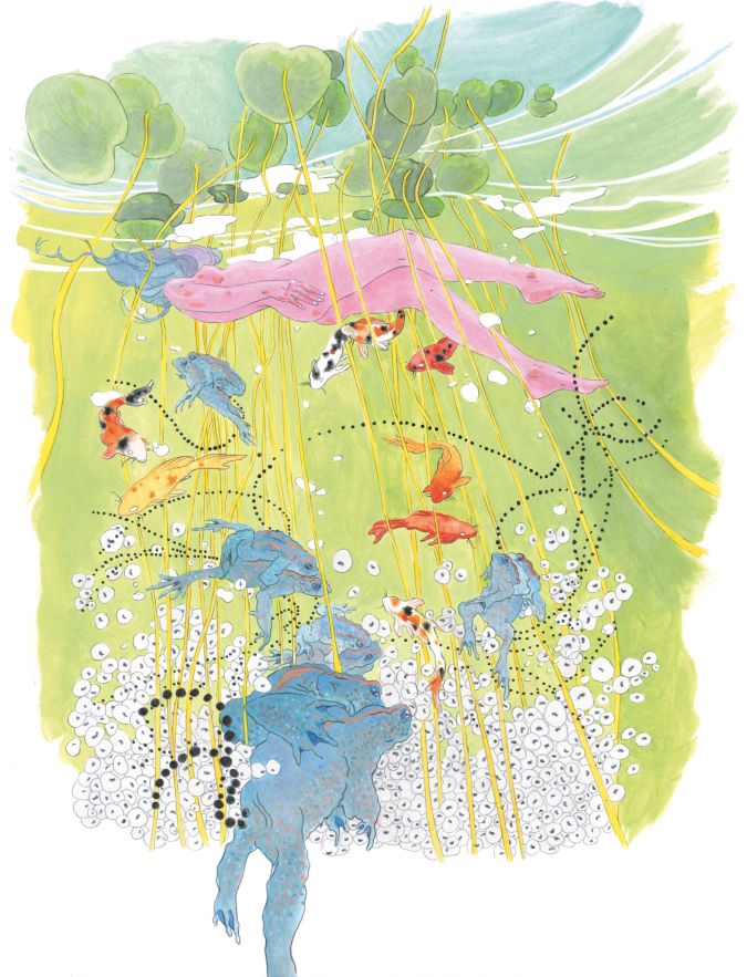 dessin onirique de nature et de sexualité