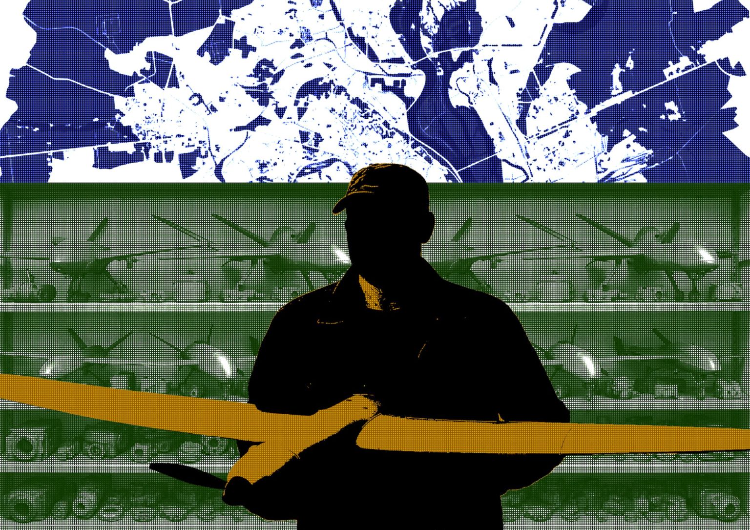 silhouette d’homme tenant un drone dans ses mains