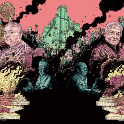 &eacute;crivains, religieux et manifestants autour d&rsquo;une abbaye