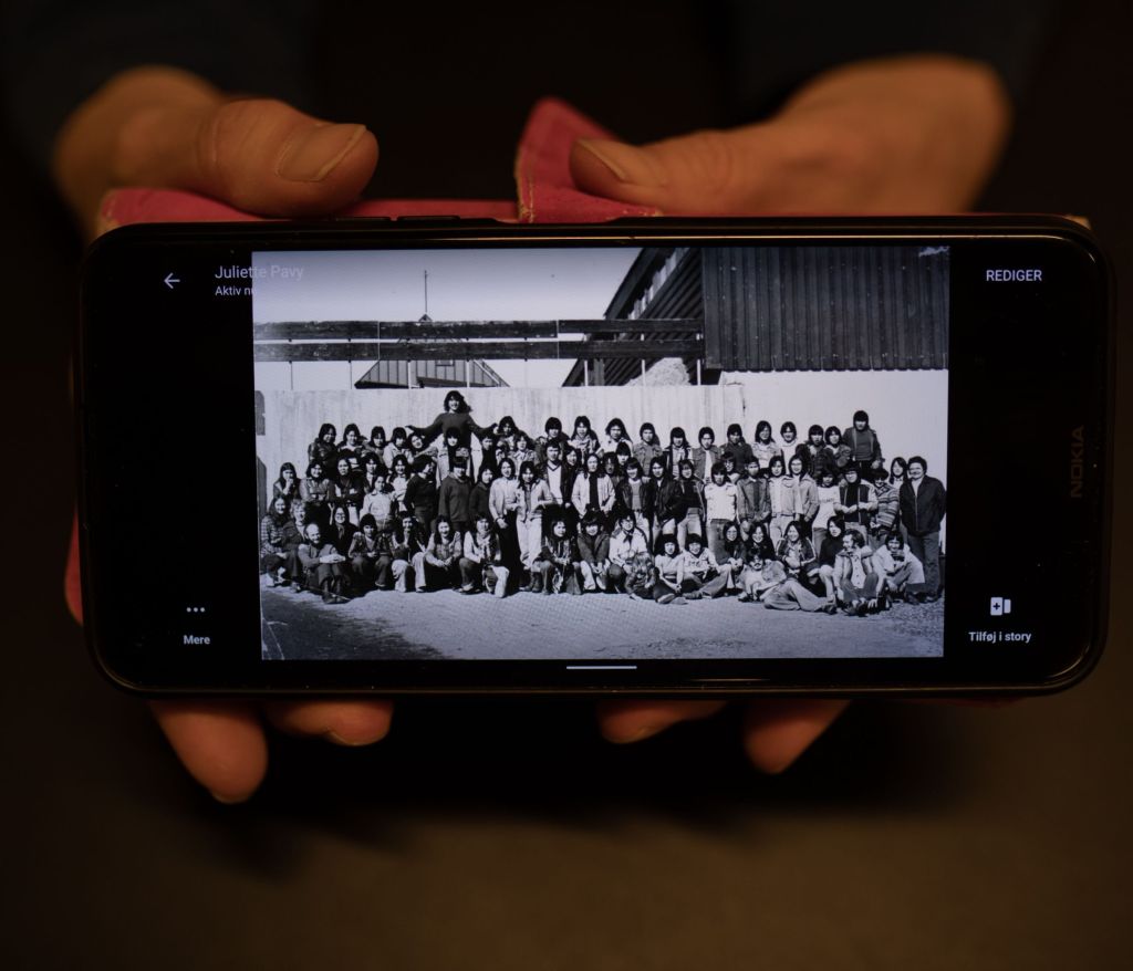 photo de classe sur un smartphone