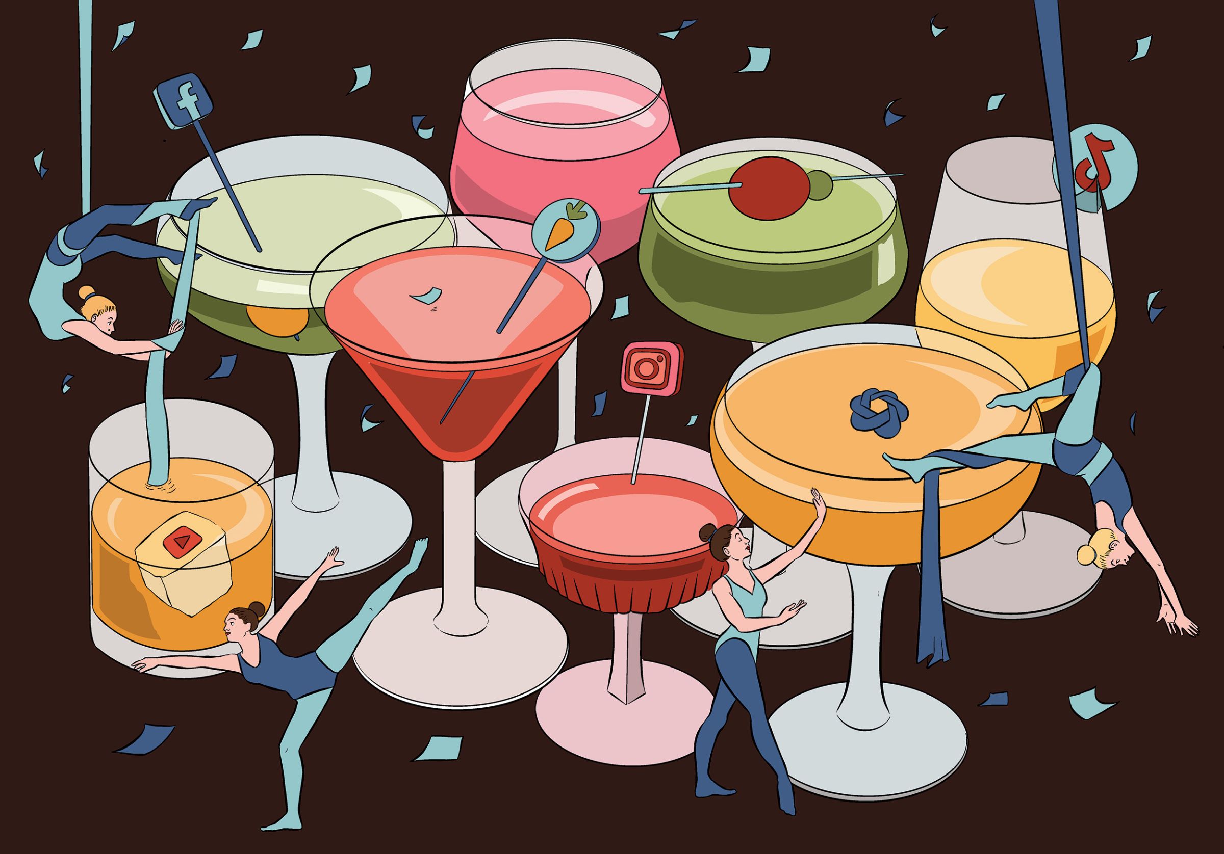 Des verres &agrave; cocktail