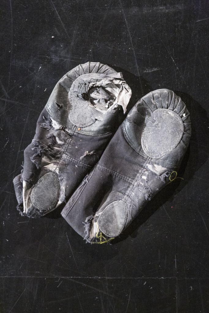 De vieux chaussons de danse