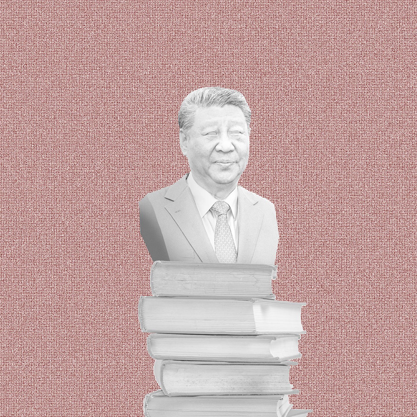 Un buste de XI Jinping sur des livres