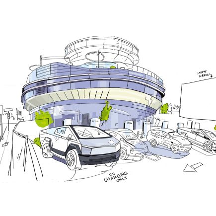 dessin du resto d’Elon Musk