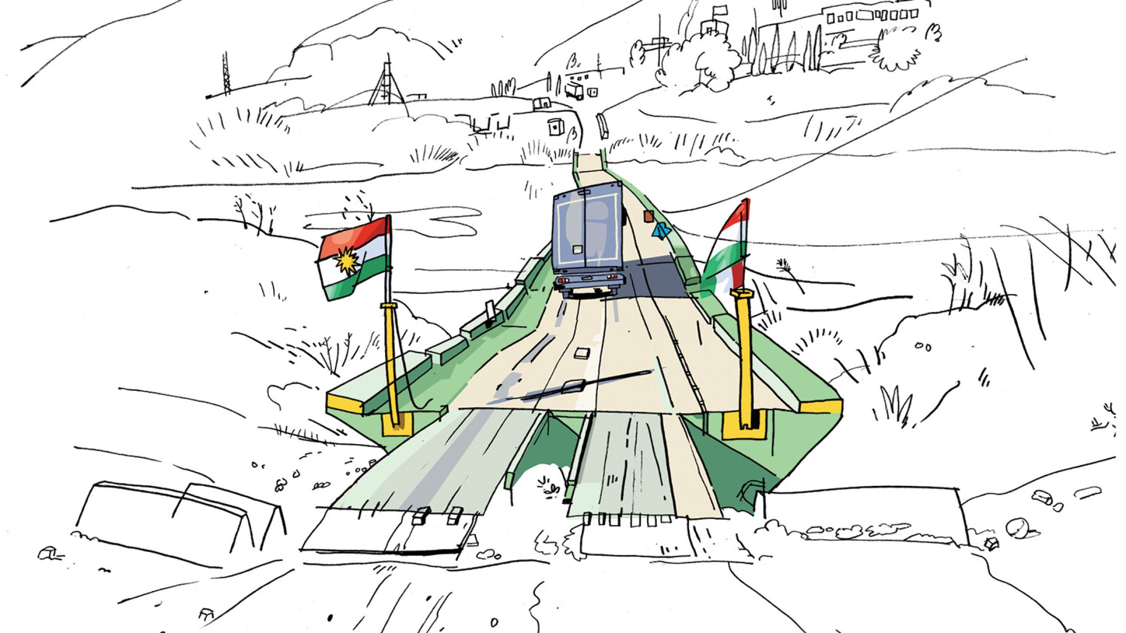 Entre Kurdistan irakien et syrien, une frontière flottante