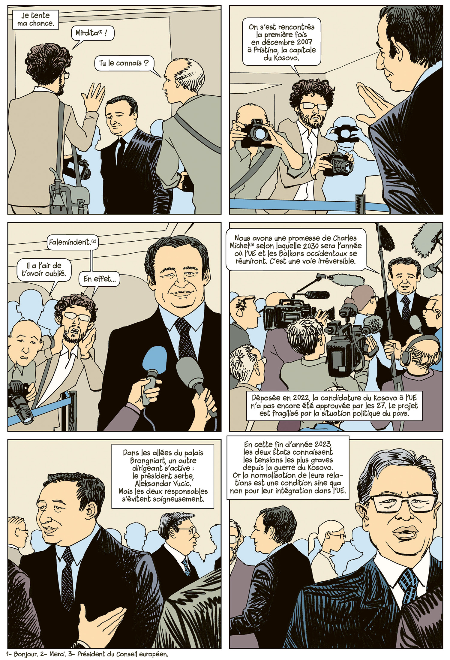 planche de BD sur le charbon au Kosovo