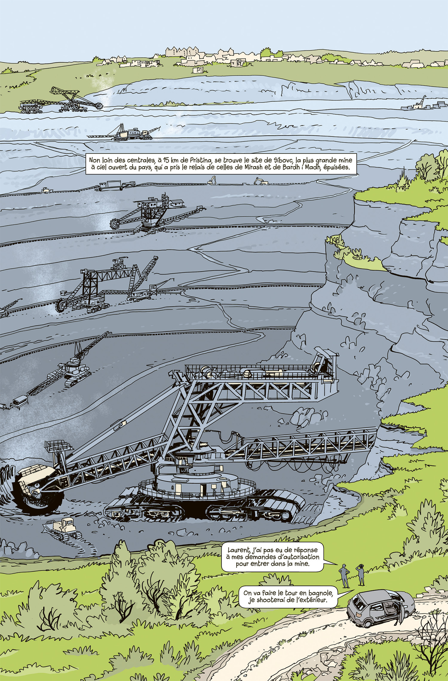 planche de BD sur le charbon au Kosovo