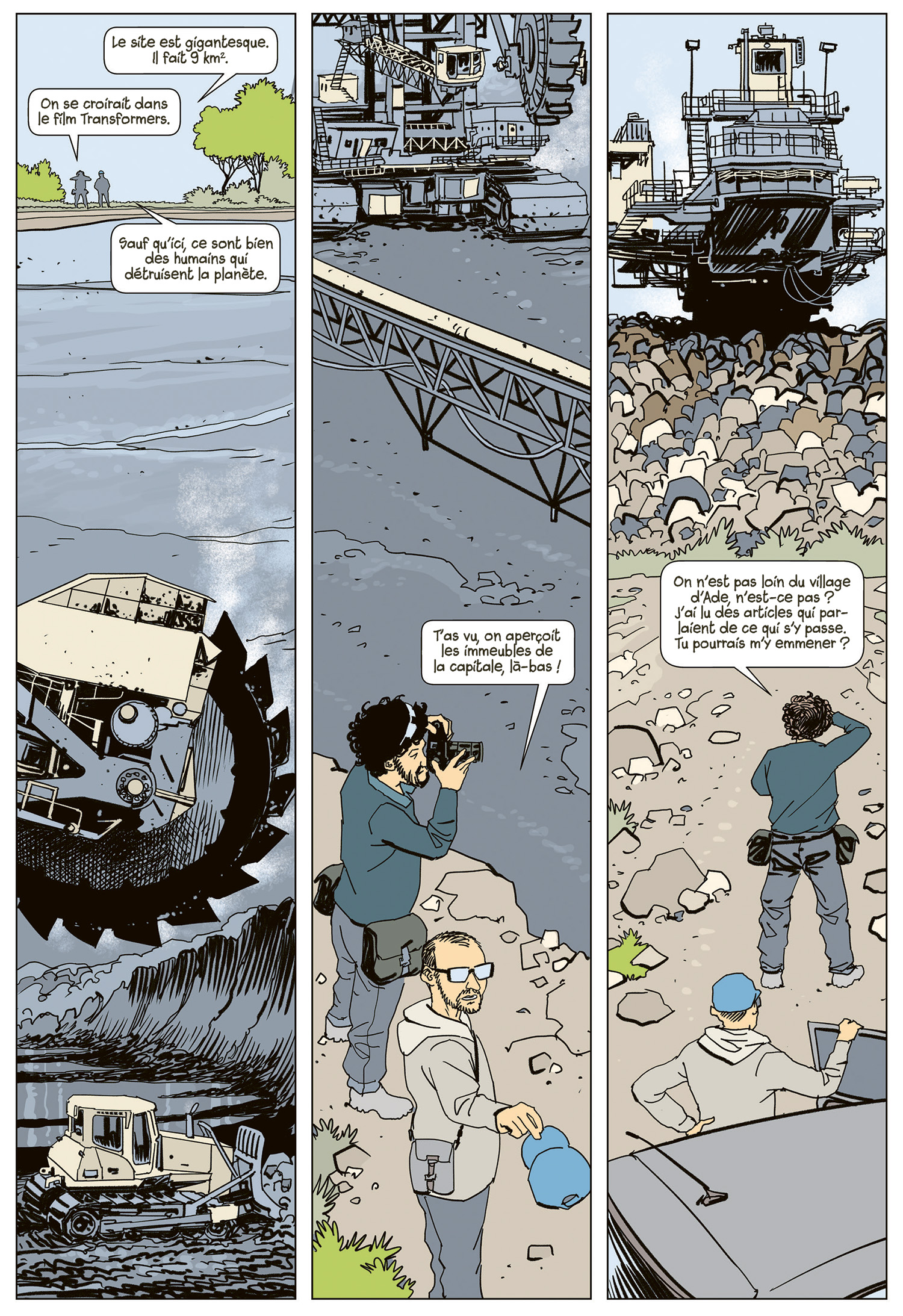 planche de BD sur le charbon au Kosovo