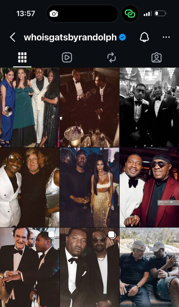 Des images sur le compte Instagram de Gatsby Randolph