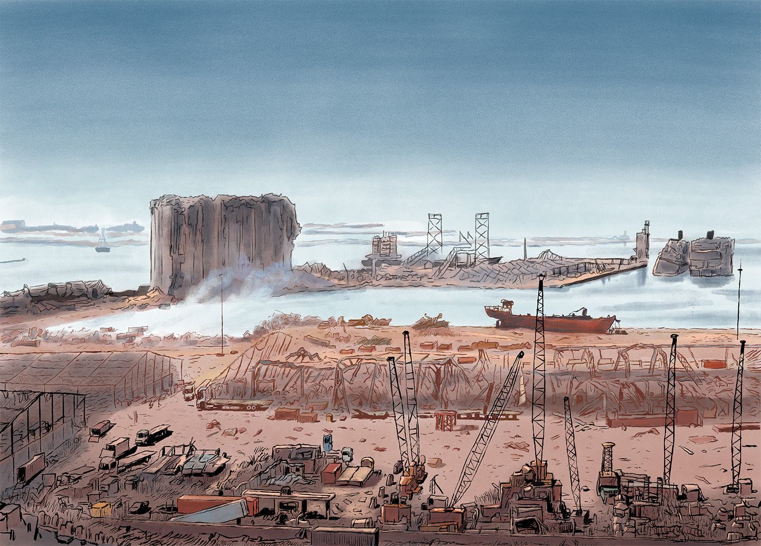 Le port de Beyrouth explosion