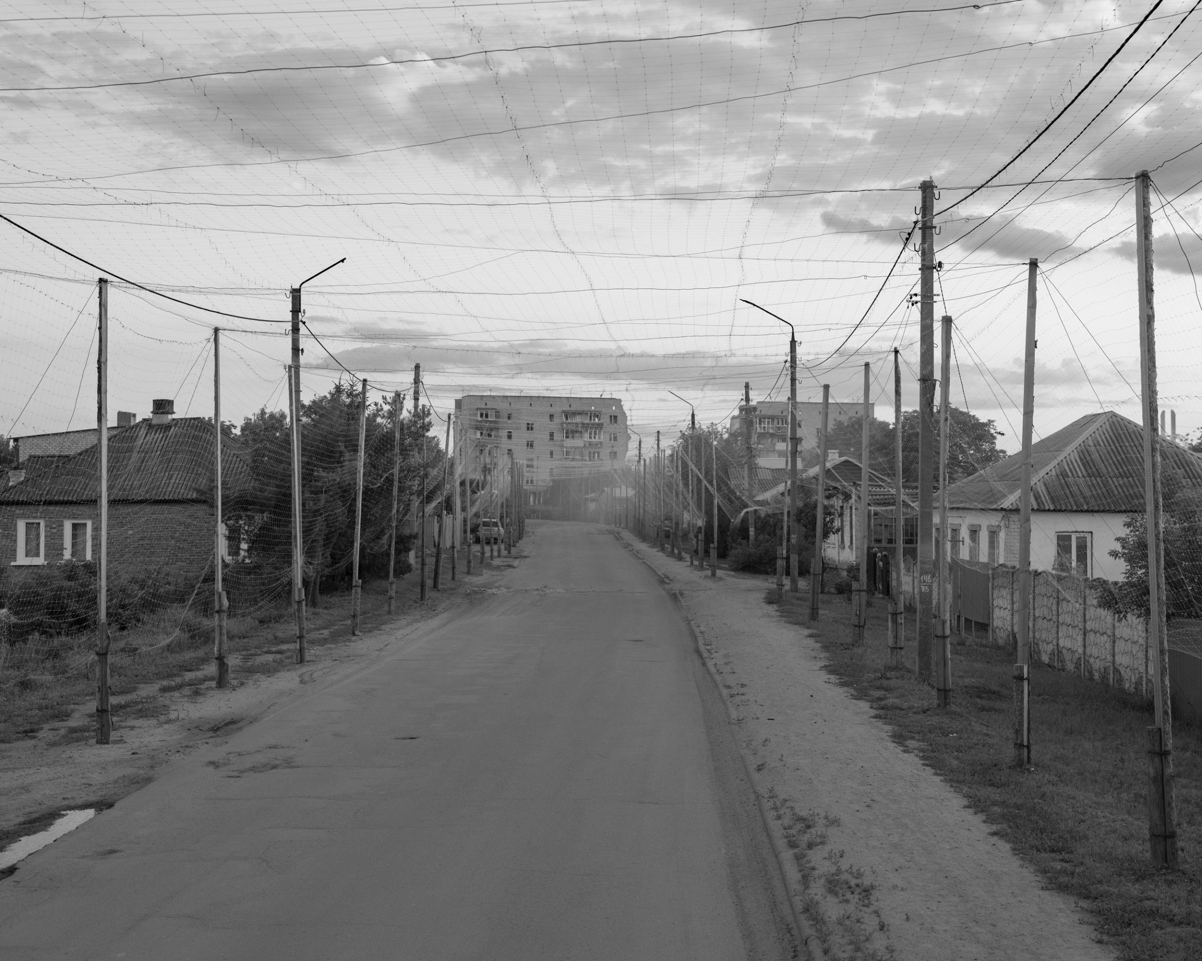 filets de protection au-dessus d&rsquo;une rue