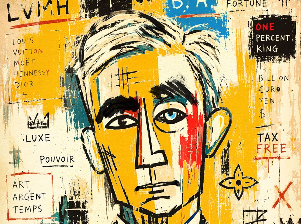 portrait de Bernard Arnault à la manière de Picasso