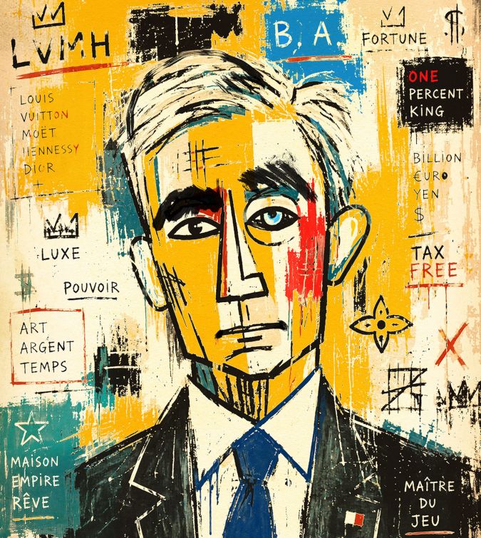 portrait de Bernard Arnault à la manière de Picasso