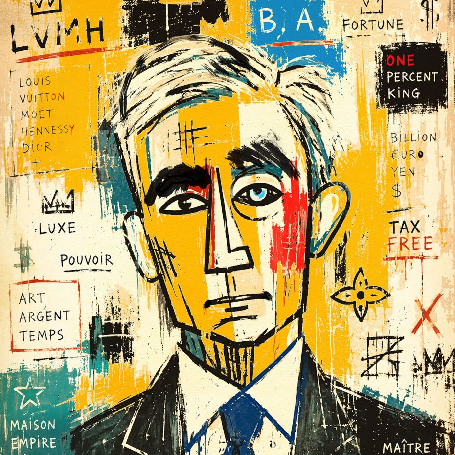 portrait de Bernard Arnault à la manière de Picasso