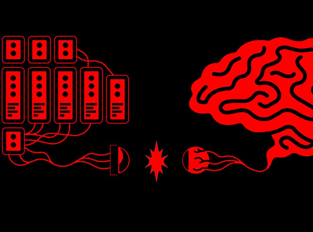Un cerveau de silicium entre en contact avec un cerveau humain