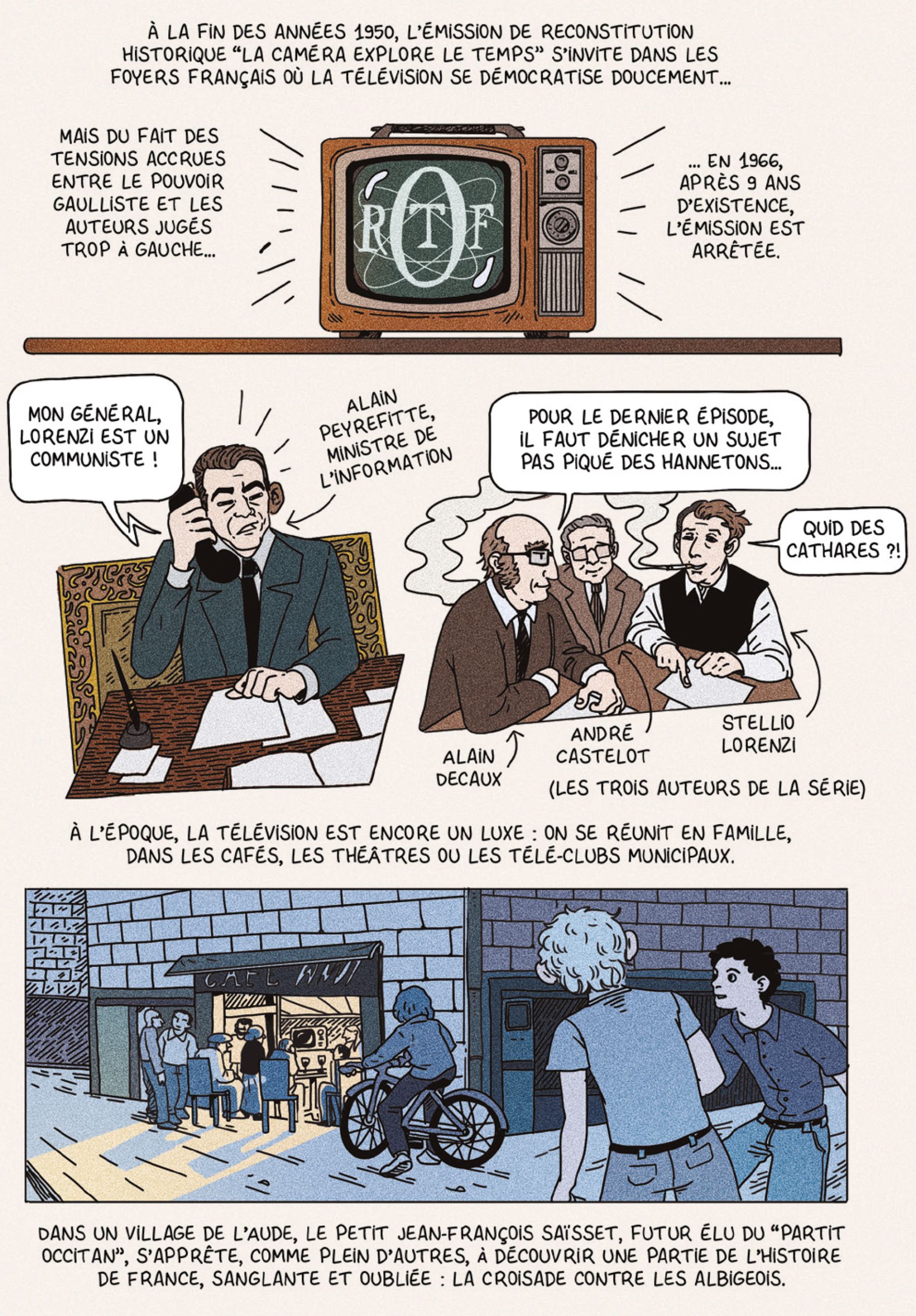 planche de BD sur les cathares
