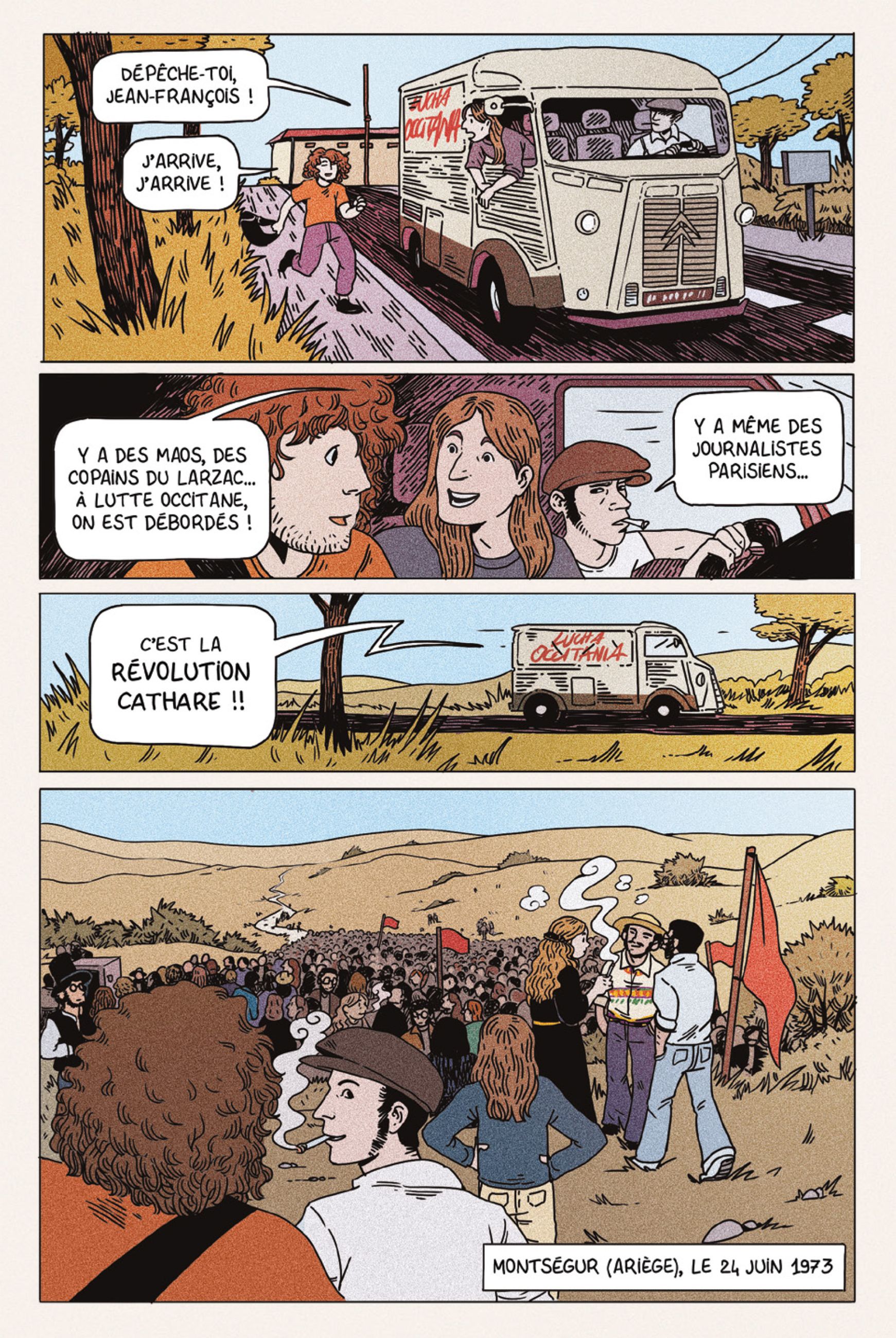 planche de BD sur les cathares