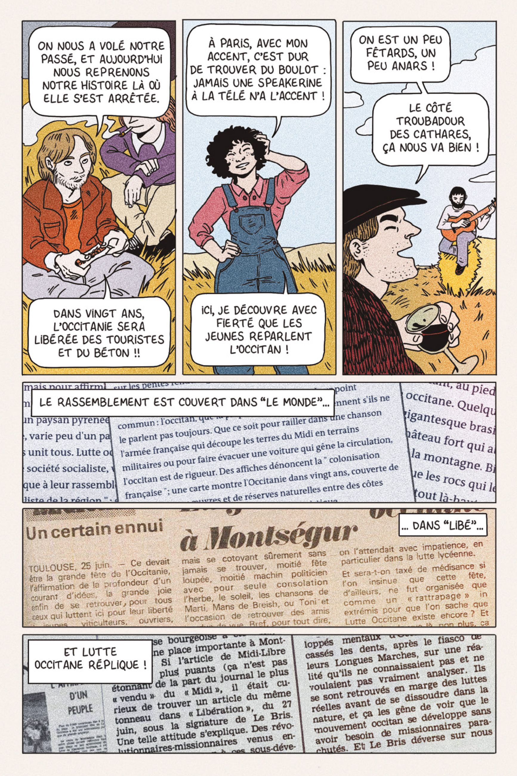 planche de BD sur les cathares