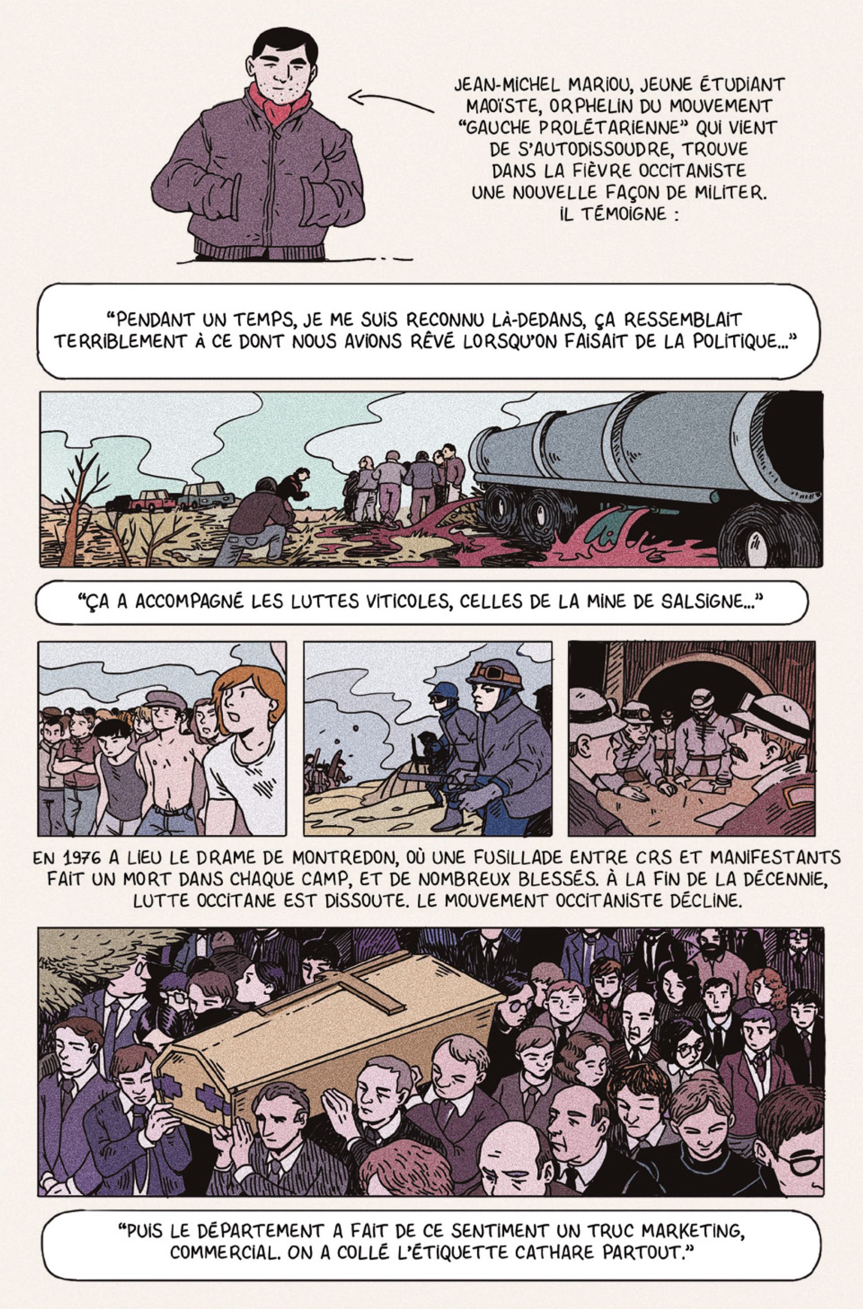 planche de BD sur les cathares