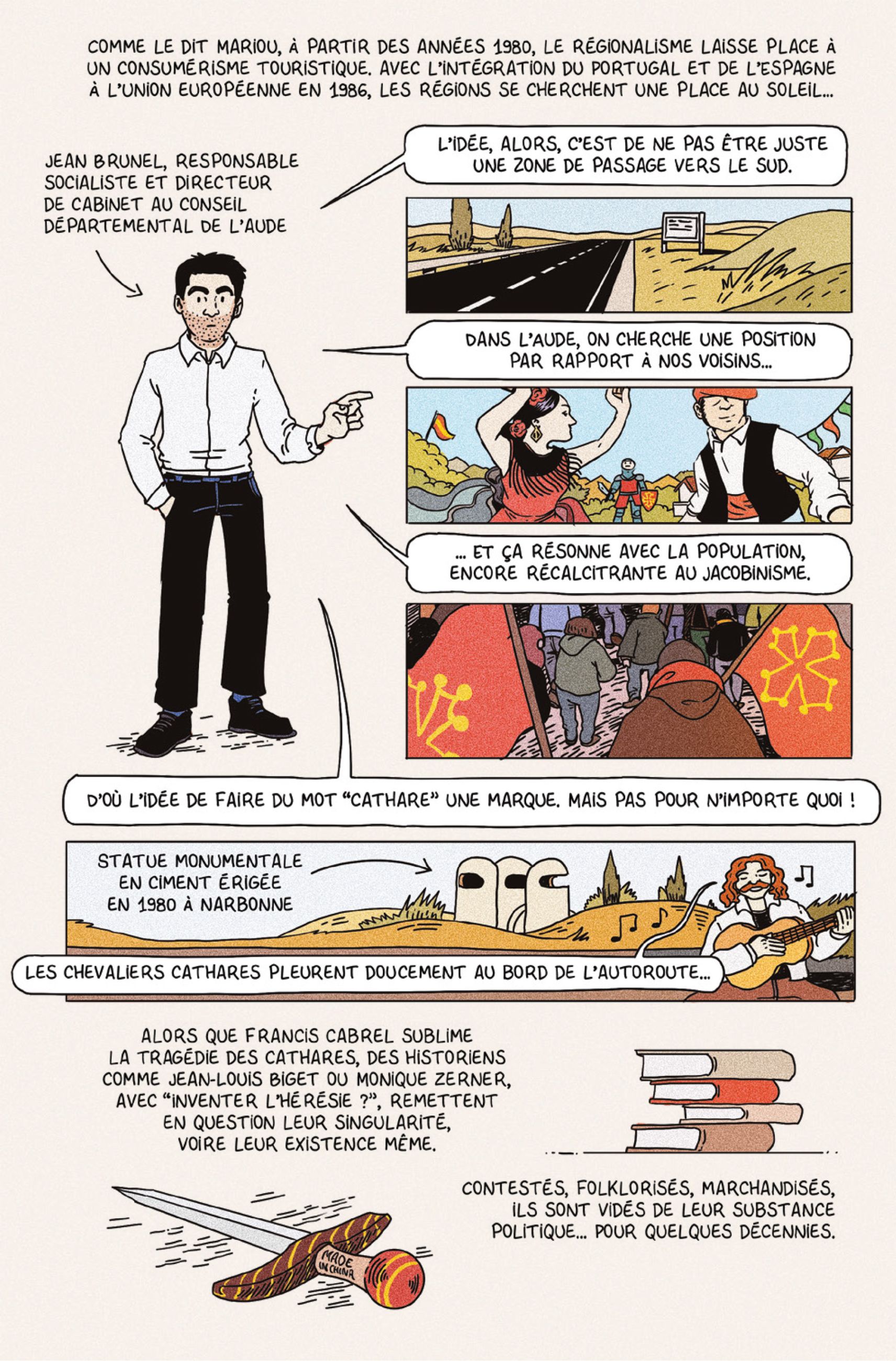 planche de BD sur les cathares