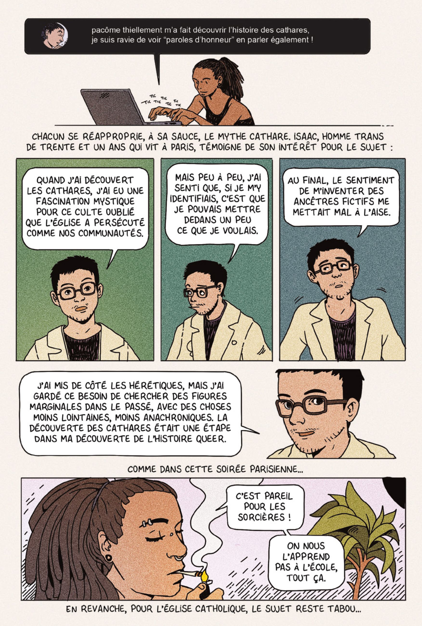planche de BD sur les cathares