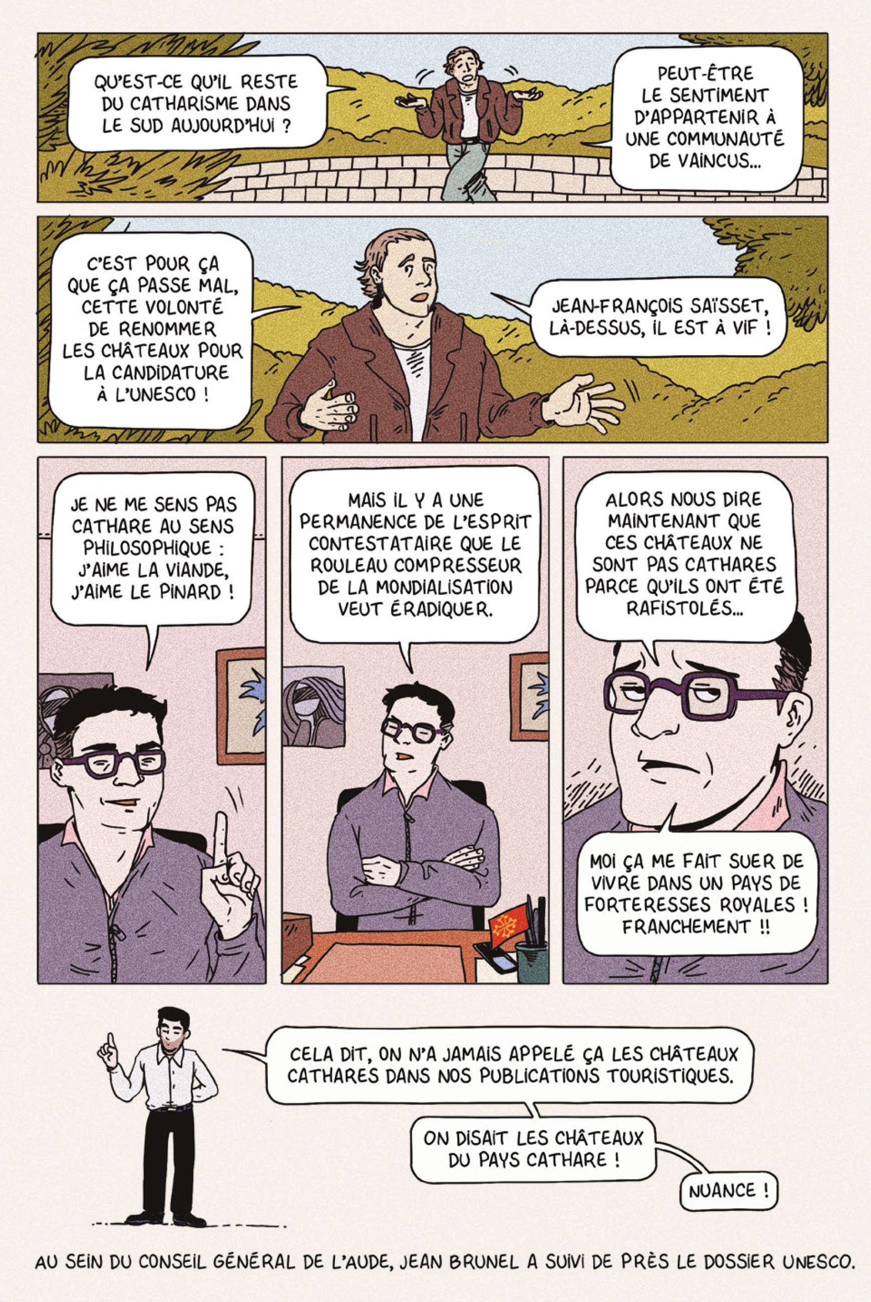 planche de BD sur les cathares
